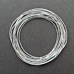 A coil of 4-ply silver metallic lamé.