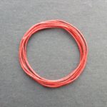 A coil of our red waxed cord.
