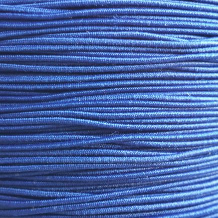 A spool of our blue non-fray elastic.